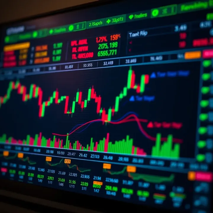 Chart illustrating advanced strategies and risk management in binary options