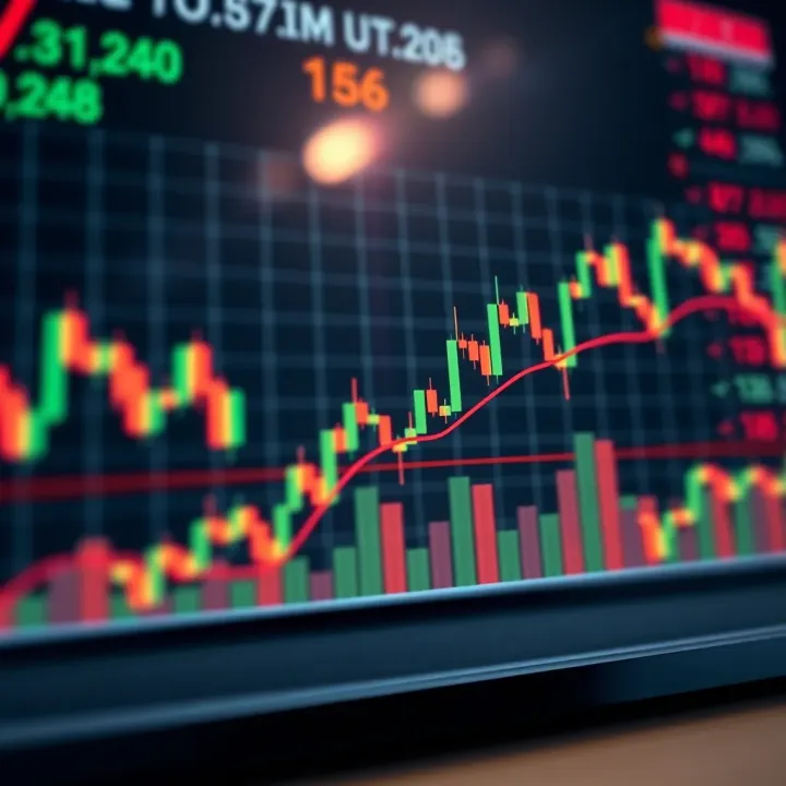 Graph illustrating key entry triggers for binary options trading on a fluctuating financial chart