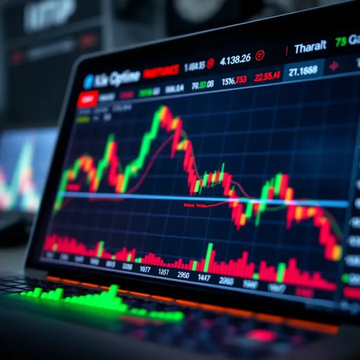 Graph depicting financial trends and risk management strategies in binary options trading