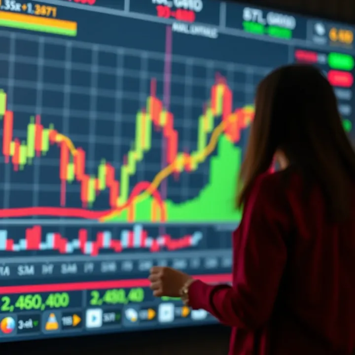 Chart illustrating risk management and analysis techniques for binary options trading
