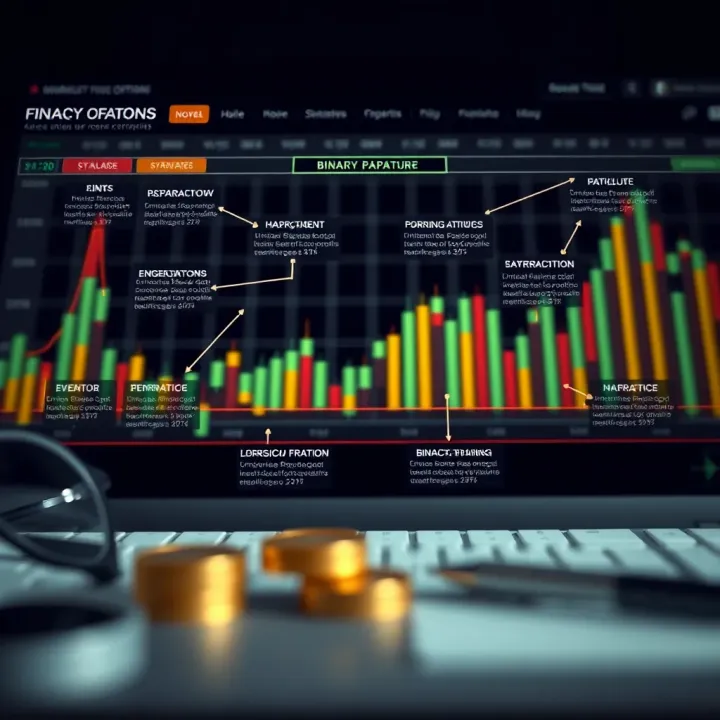 Diagram illustrating the mechanics of binary options trading in the financial market