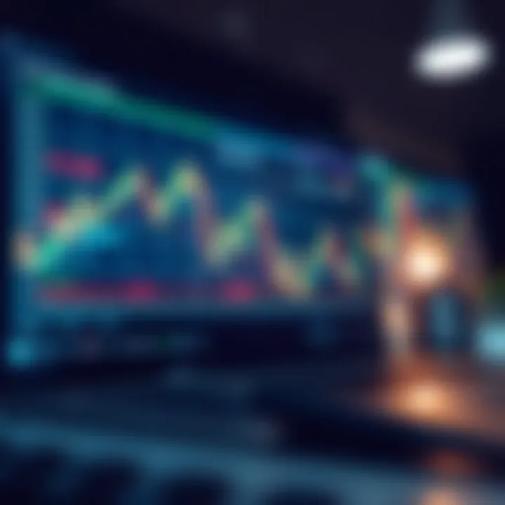 Graph illustrating trends and patterns in financial trading strategies