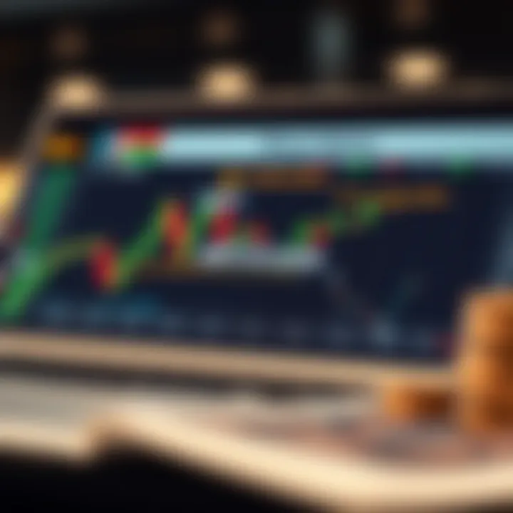 Diagram illustrating the mechanism of binary options trading with market trends and decision points