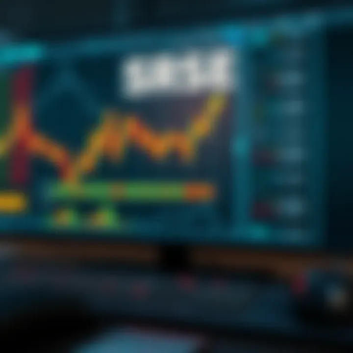 Digital display of trading strategies and risk management icons