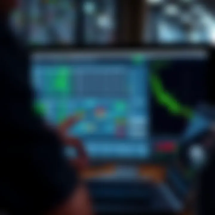 User navigating a digital spreadsheet tool for tracking investment operations