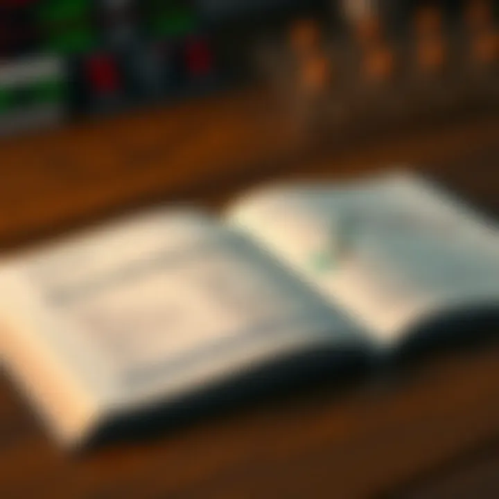 Open PDF booklet displaying detailed candlestick formations and market analysis tips