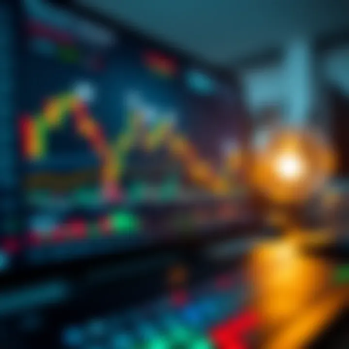 User interface of a day trading platform displaying charts and financial indicators