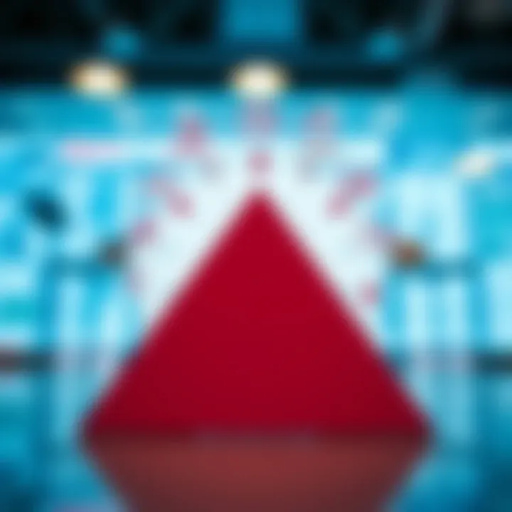 Diagram illustrating competitive landscape with various business icons and strategy arrows