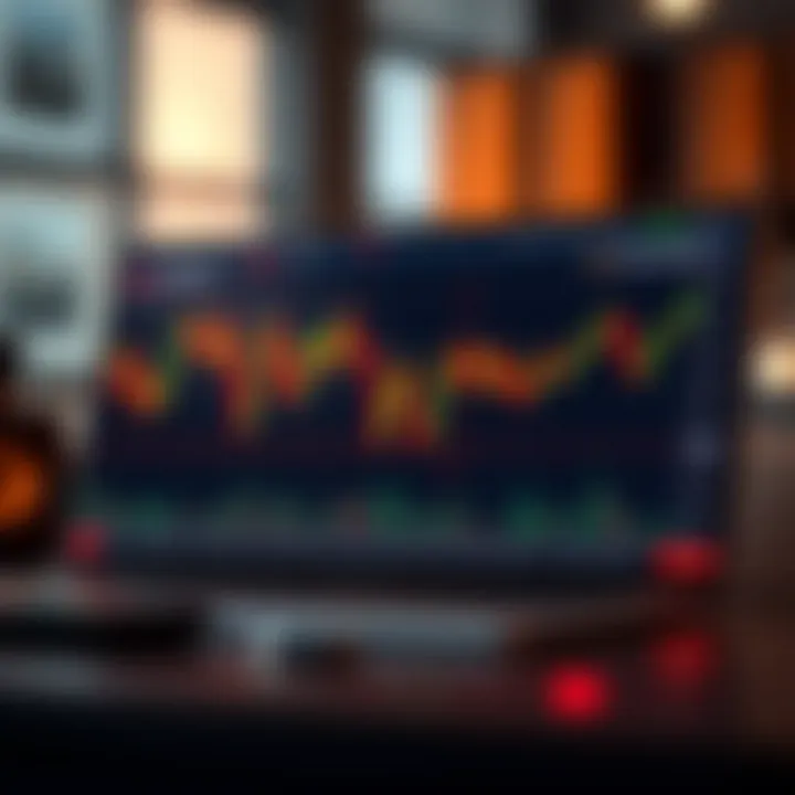 Graph showing signal trends for binary options trading on a digital platform