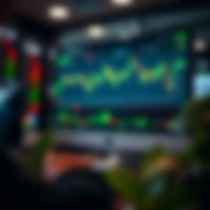 Computer screen displaying a demo trading account interface with various financial indicators