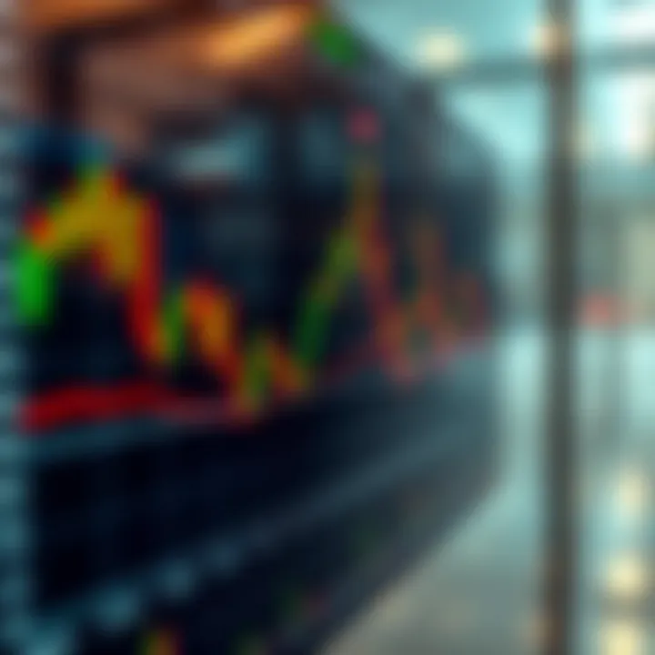 Graph showing forex market trends with trading signals indicating copy trading strategy