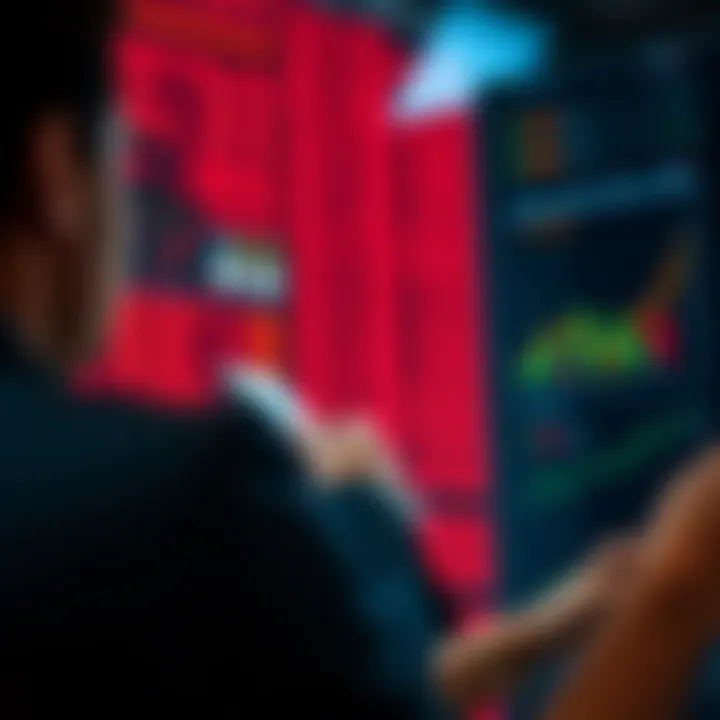 Professional assessing organizational risks using digital analytics tools