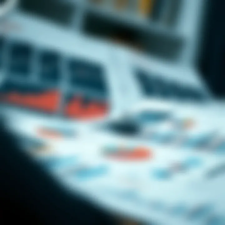 Risk management framework with graphical charts and data analysis