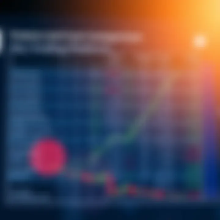 Comparison chart illustrating features, costs, and support of various trading platforms