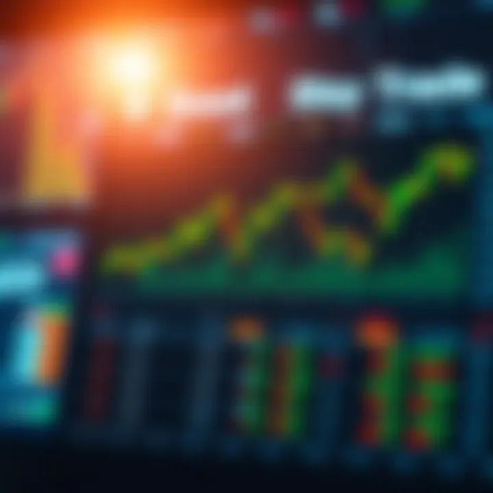 Illustration of a stock market dashboard displaying key indices and sector performance for selecting promising stocks