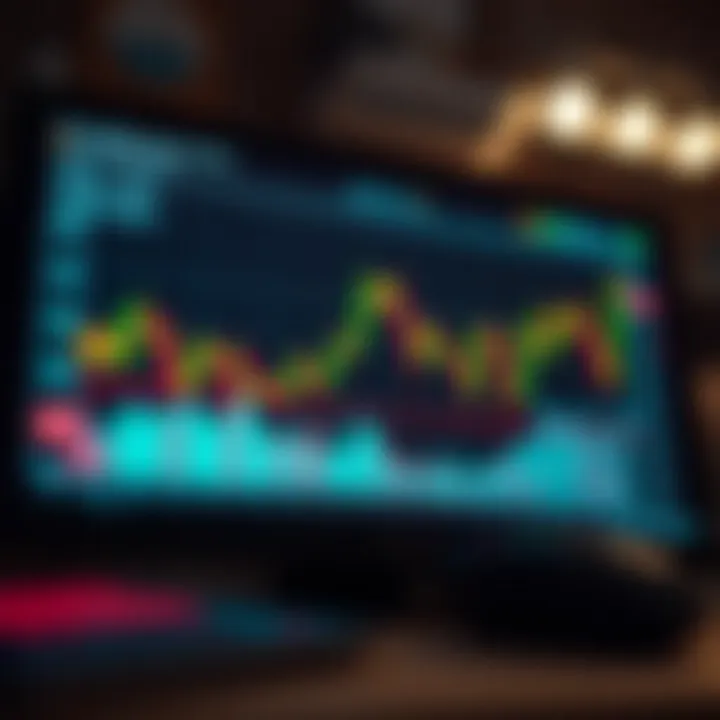 Graph showing trading tools and market risk factors in day trading