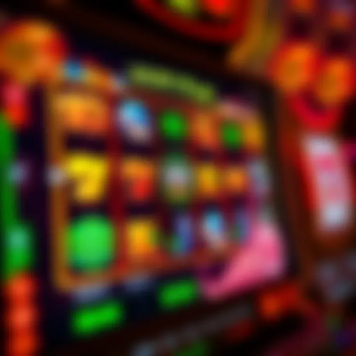 Online slot machine interface showing a demo play mode with colorful reels and symbols