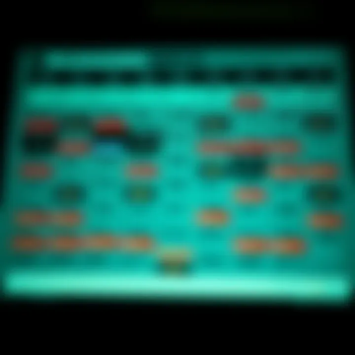 Economic calendar showing upcoming financial events affecting investment decisions