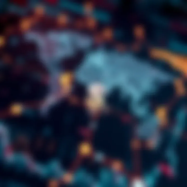 Global forex market with currency symbols connected by digital lines