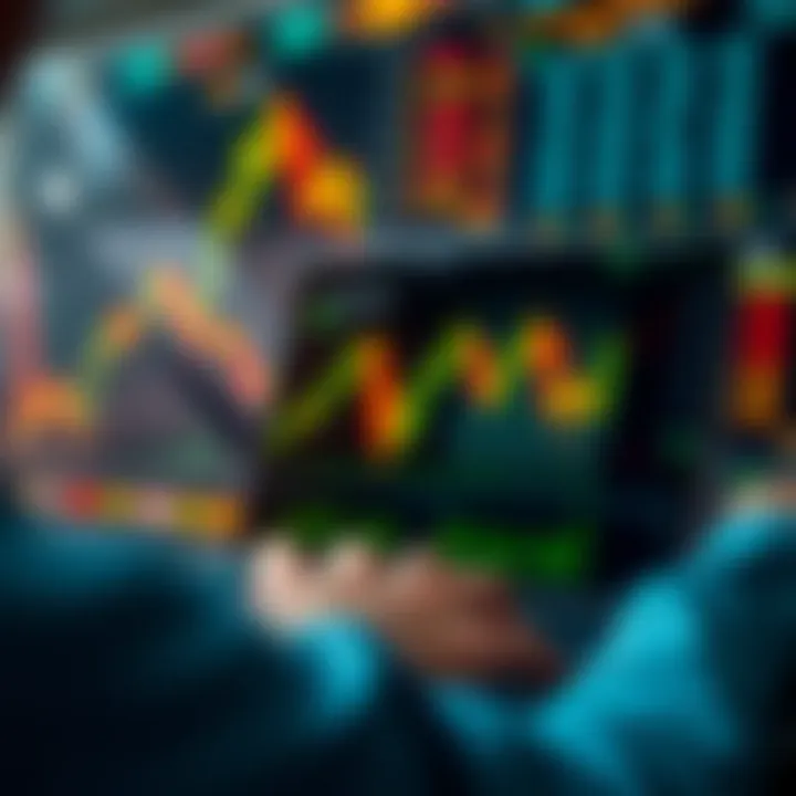 Illustration of investment strategy concepts with charts and risk analysis symbols