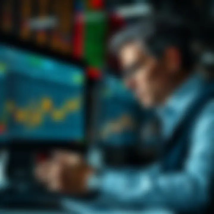 Investor analyzing market trends using economic calendar data for informed decisions