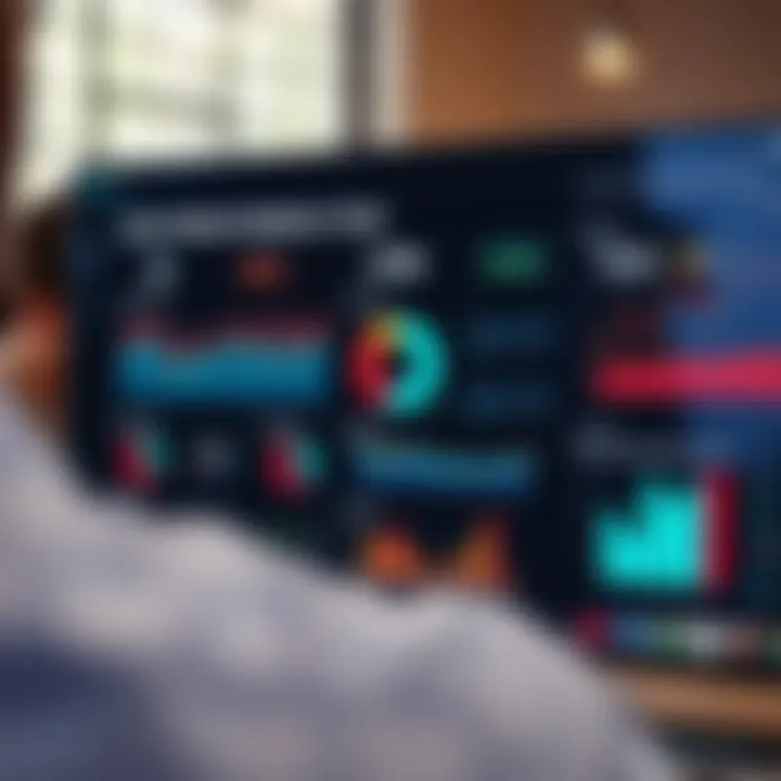 Dashboard displaying various labor market statistics and visualization tools