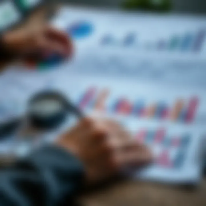 Illustration of strategic planning with charts, graphs, and business icons