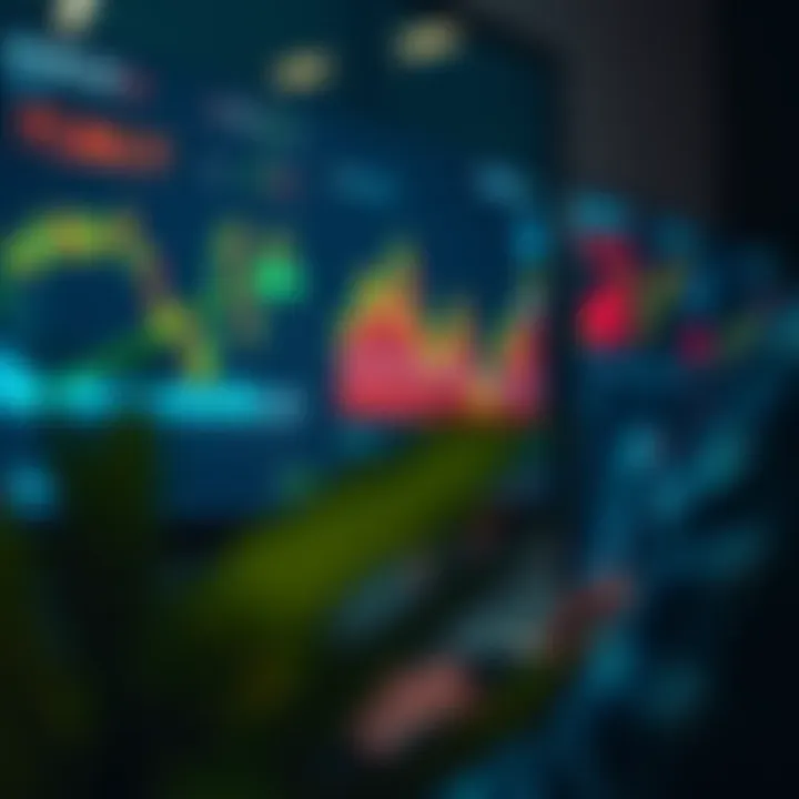 Illustration of market analysis tools displaying graphs and charts on a computer screen for strategic decision making