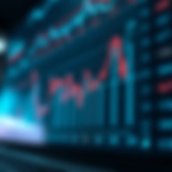 Graph showing market trends and data analysis