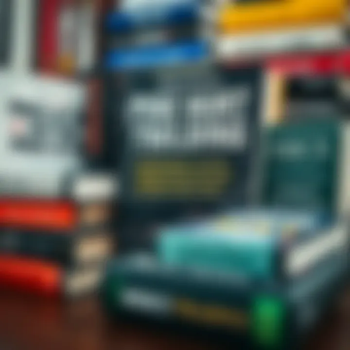 Book collection with titles on price action strategies and technical analysis