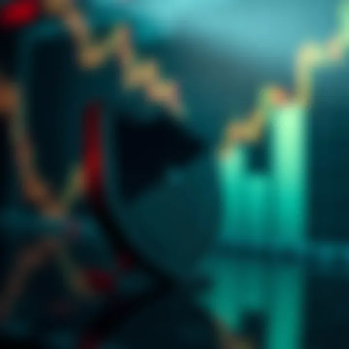Illustration of secure investment strategy with shield and upward financial chart