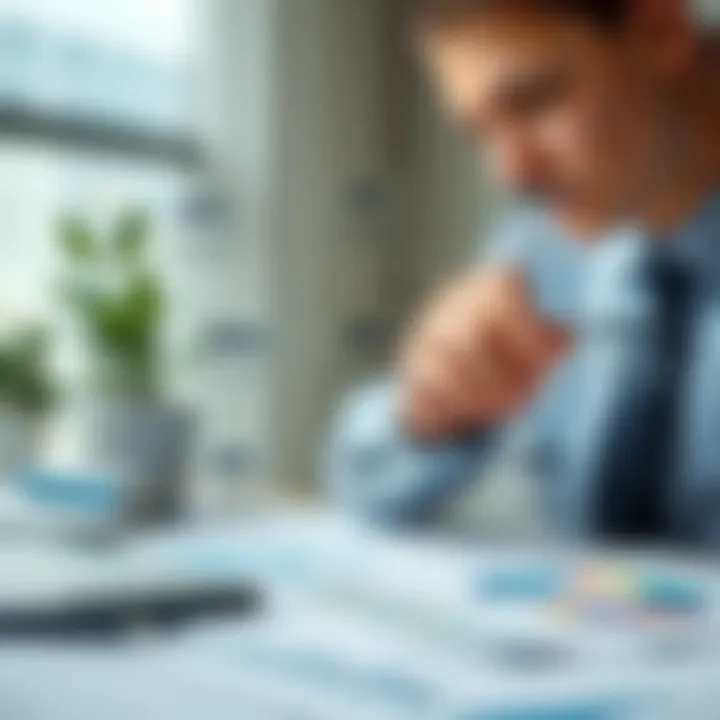 Diagram illustrating strategic planning with market evaluation and business challenges