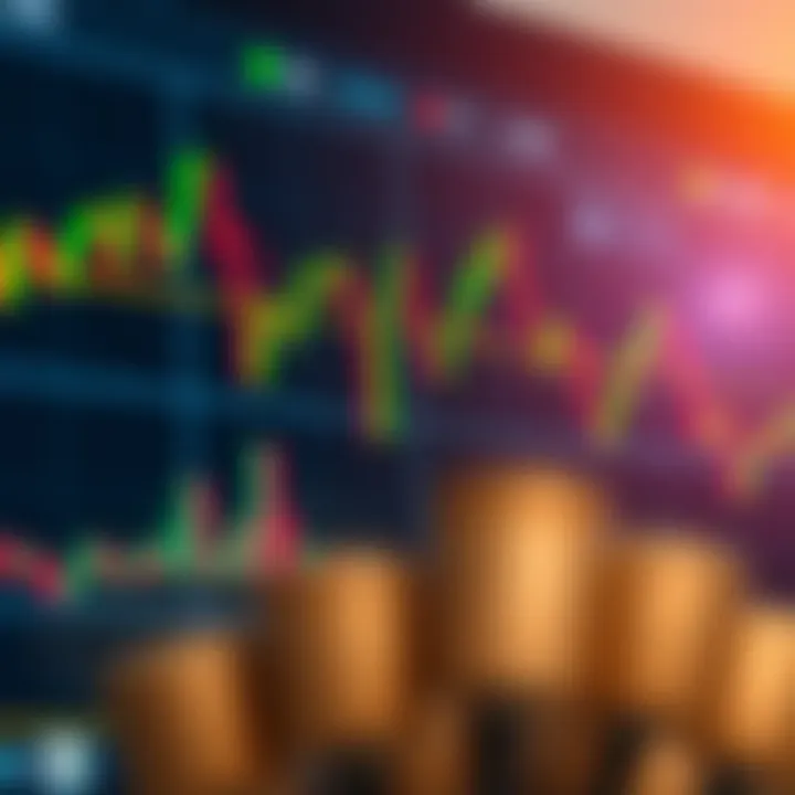 Technical analysis chart with indicators highlighting key points for binary options