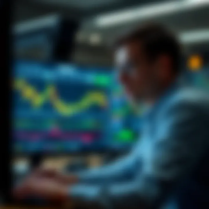 Trader analyzing economic indicators on a computer screen to make informed Forex decisions