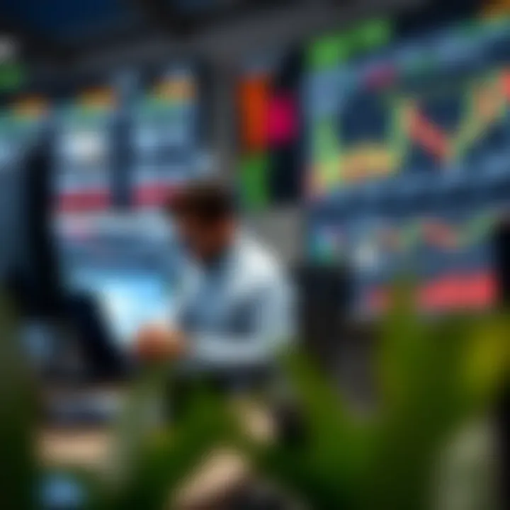 Illustration of traders analyzing price movements and making decisions based on price action without technical indicators