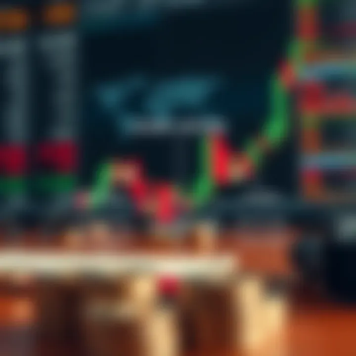 Diagram showing the basic concept of binary options trading with buy and sell signals