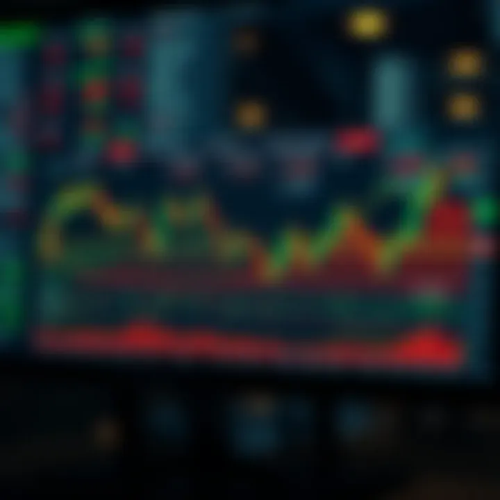 Diagram illustrating binary options trading with financial graphs and risk analysis