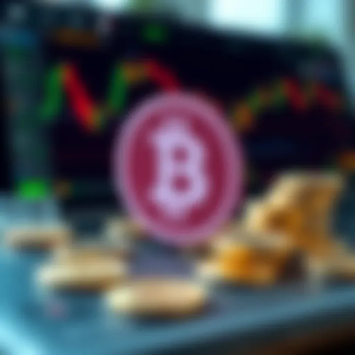 Graphic illustrating the concept of free bonuses in binary options trading with digital tokens and charts