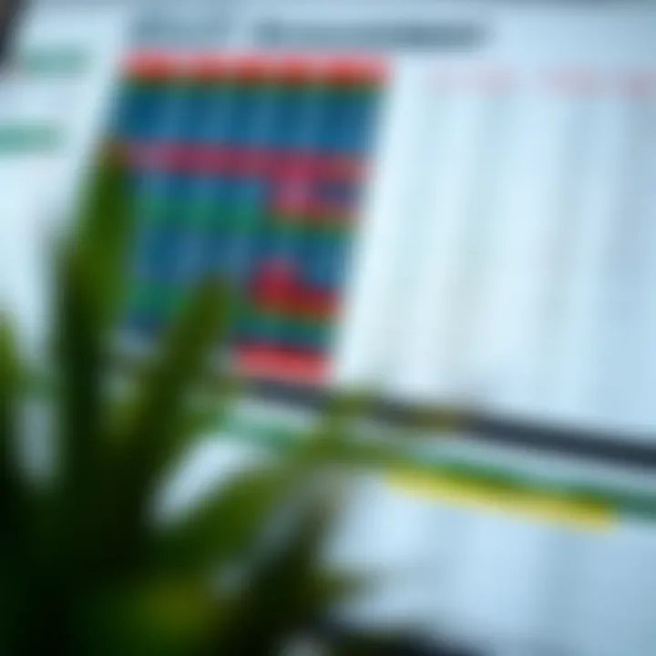 Spreadsheet layout showcasing risk management data for binary options trading including investment tracking and loss control