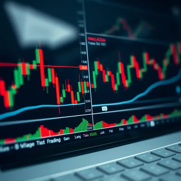 Visual representation of bullish and bearish price action signals on candlestick charts indicating potential trading decisions