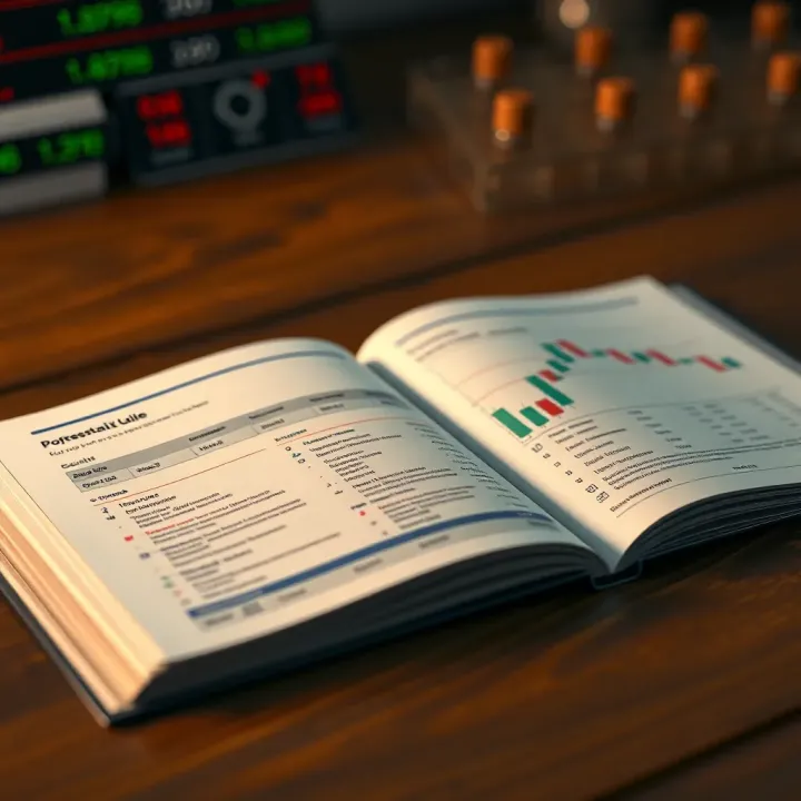 Open PDF booklet displaying detailed candlestick formations and market analysis tips