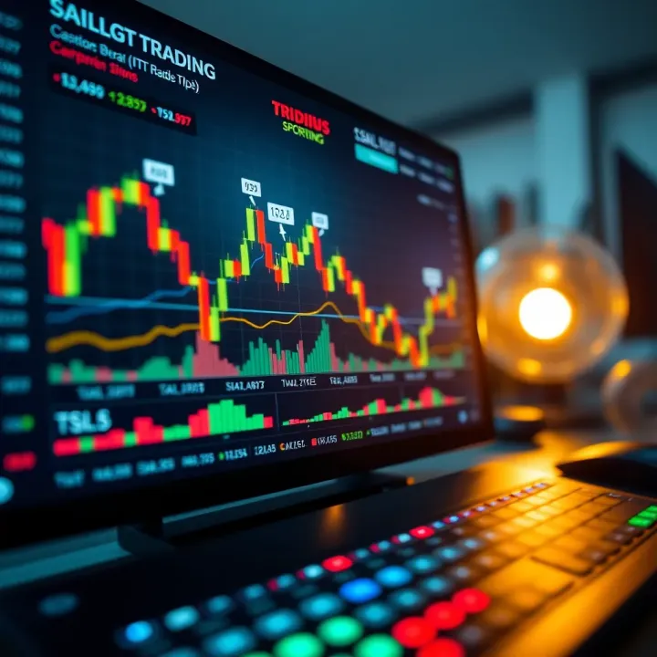 User interface of a day trading platform displaying charts and financial indicators
