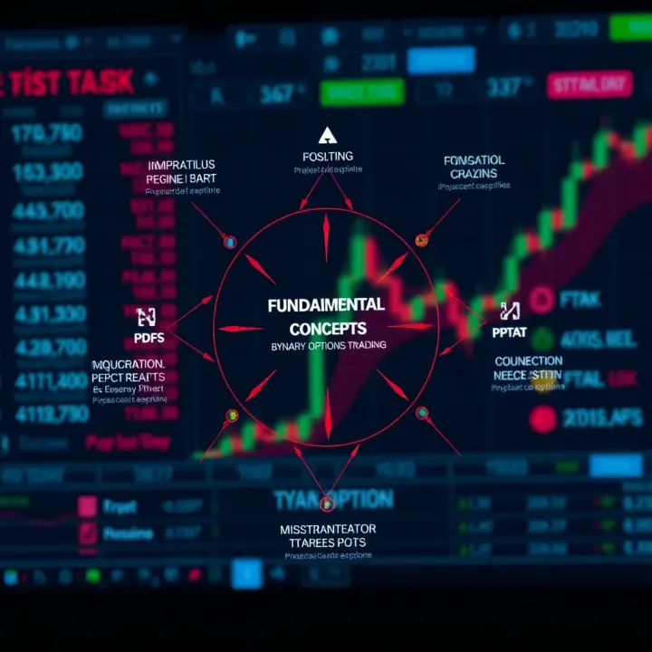 Diagram illustrating the fundamental concepts of binary options trading