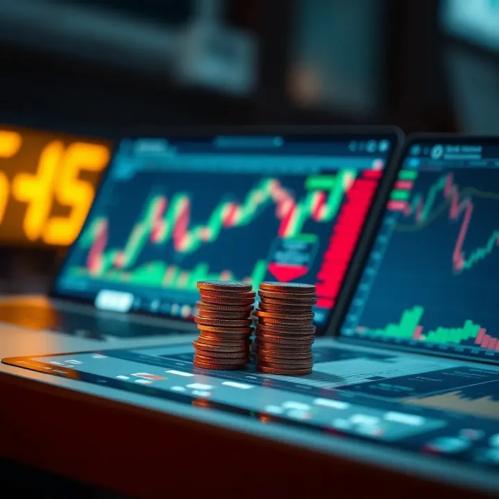 Conceptual illustration of risk management and investment optimization strategies in binary options trading