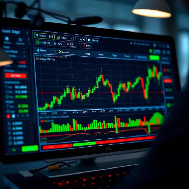 Interface of a free signals generator platform highlighting key features and indicators