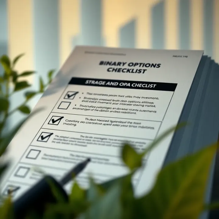 Illustration of a secure checklist highlighting strategies and legal considerations for binary options investment