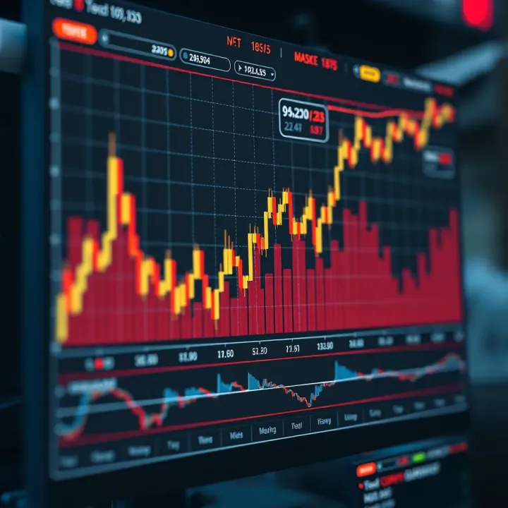 Graph illustrating the automatic replication of cryptocurrency trades from experienced investors to novice traders