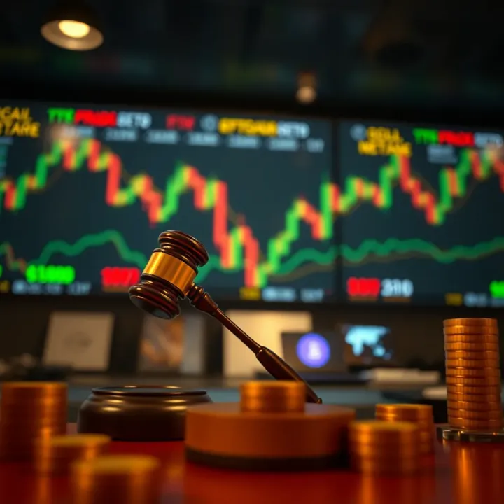 Illustration of risk assessment and legal frameworks in financial trading environment