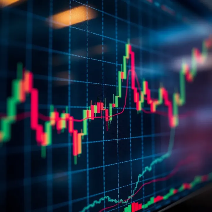 Graph showing rapid price movements in stock trading representing scalping strategy