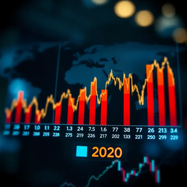 Graph illustrating key financial indicators throughout the year